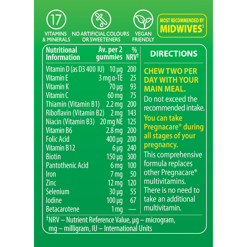 Pregnacare Gummies Multivitamin and Supplements During Pregnancy Gummies Vitamin D 1000IU Gummies, 50-Day Supply 60 count (Pack of 1)