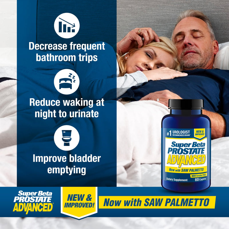 [Australia] - Advanced with Saw Palmetto - Prostate Health Supplements for Men, Bladder & Urinary Support with Beta-sitosterol, Reishi, Saw Palmetto, Vitamin D, Zinc Oxide, Selenium - 120 Count 60 Count (Pack of 2) 