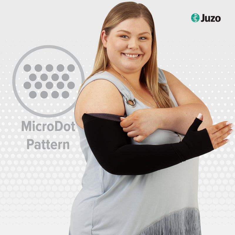 [Australia] - Juzo Soft 2001 20-30mmhg Standard Armsleeve with Silicone Top Band for Women, Regular 2 (II) Beige 