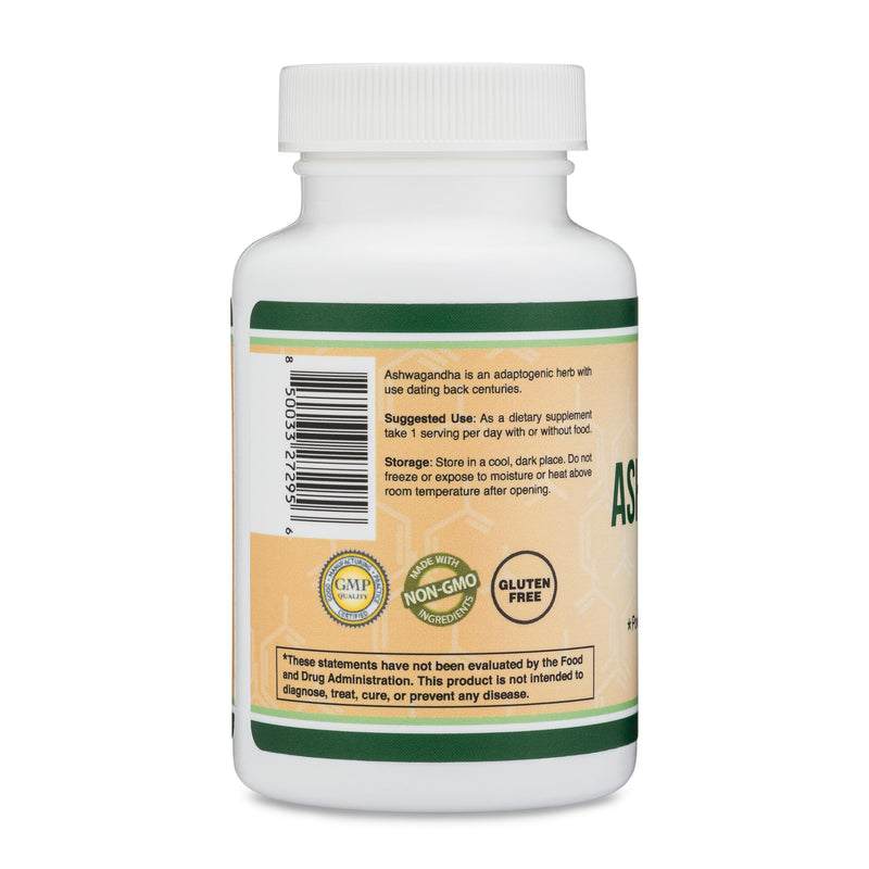 [Australia] - Ashwagandha Capsules, 120 Count (500mg Extract 20:1 Potency, Equivalent to 10,000mg Powder) Adaptogen Stress Relief by Double Wood 