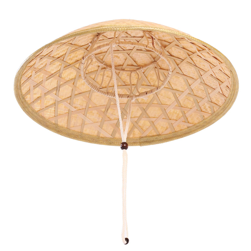 Japanese Traditional Handmade Ohenro Hat for Shikoku Pilgrimage 88 Bamboo Hat Umbrella (Yellow)