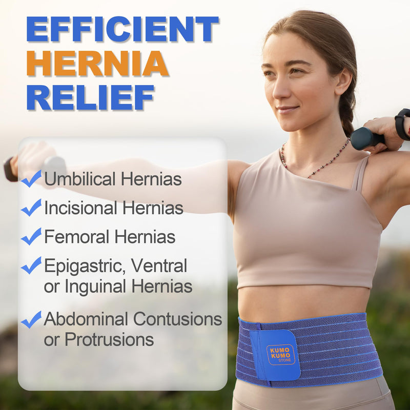 Umbilical Hernia Belt - For Men and Women – Abdominal Hernia Binder for Belly Button Navel Hernia Support, Helps Relieve Pain - for Incisional, Epigastric, Ventral, & Inguinal Hernia M