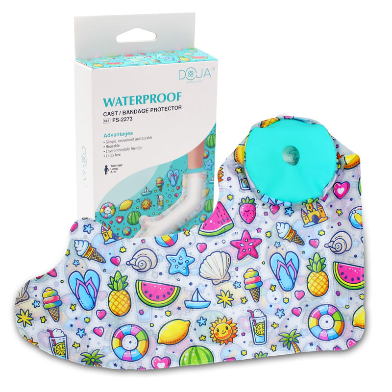 [Australia] - DOJA Barcelona | Plaster protection waterproof arm child | 392x535mm| Shower protection PVC plaster protection with silicone closure | Waterproof arm protector for plaster casts | Waterproof for shower or swimming pool 