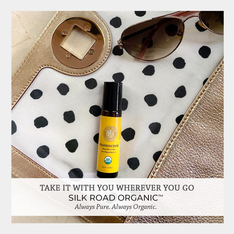 [Australia] - Organic Frankincense Serrata Essential Oil Roll on, 100% Pure USDA Certified Aromatherapy - 10 ml Roller by Silk Road Organic - Always Pure & Organic 