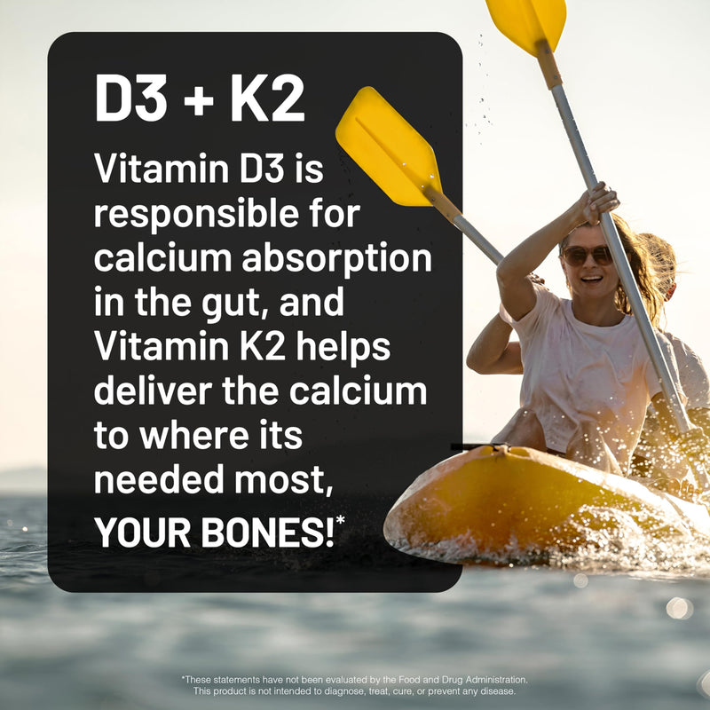 NatureWise Vitamin D3 1000IU + K2 MK-7 100mcg Supplement, 30 Softgels | D3 K2 as MK-7 Supplement - Organic Extra Virgin Coconut Oil - Calcium Absorption & Immune Health Support - 1-Month Supply 30 Count (Pack of 1)