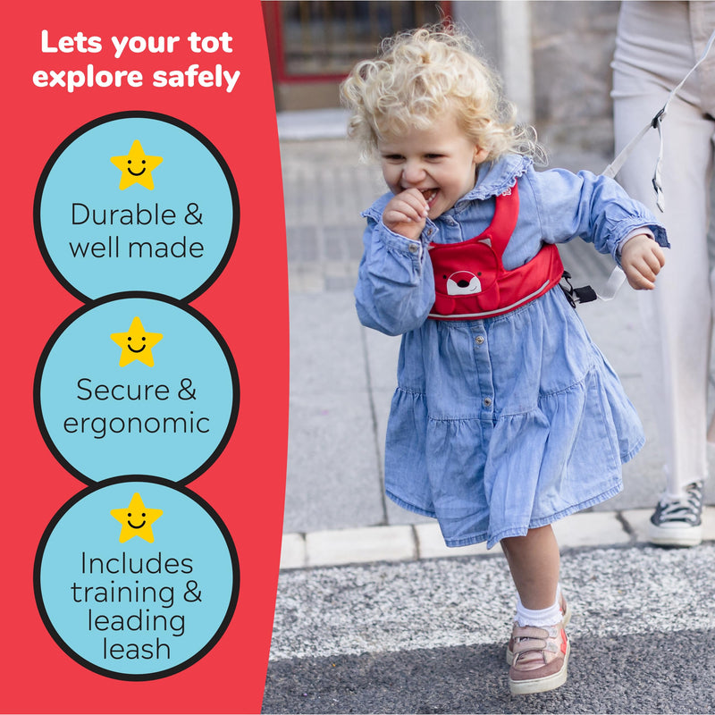 [Australia] - Trunki Toddler Leash - Fuss Free Toddler Walking Reins & Kids Safety Harness | Baby Leash for Kids ‚Äì Felix Fox (Red) Red Felix Fox 