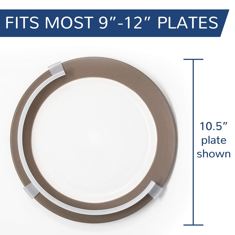 [Australia] - 2 Pack - Able-T Plate Guard, Designed by an OTR/L, Fits most 9" to 12" plates Brown Box 