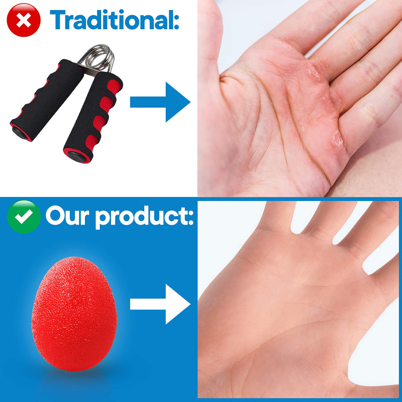 [Australia] - RMS 4-Pack Hand Exercise Balls - Physical & Occupational Therapy Kit for Strengthening Grip & Reducing Stiffness - Arthritis Pain Relief Exerciser for Rehabilitation, Fidget, Stress Relief 