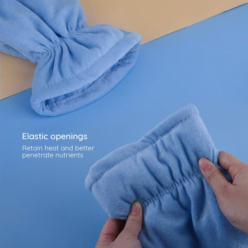 [Australia] - Paraffin Wax Booties and Gloves, Segbeauty Larger Thicker Paraffin Heated Hand SPA Mittens Foot Liners, Gloves & Socks for Hot Wax Hand thera-py Thermal treat-ment Wax Warmer Paraffin Wax Machine Elastic mitts&booties-Large 