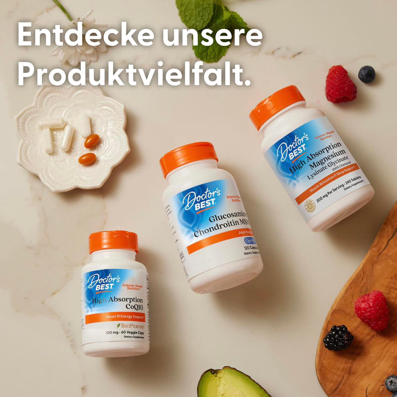 [Australia] - Doctor's Best, MSM with OptiMSM, 1000 mg, 180 capsules, high dosage, laboratory tested, soy-free, gluten-free, non-GMO, natural sulfur 