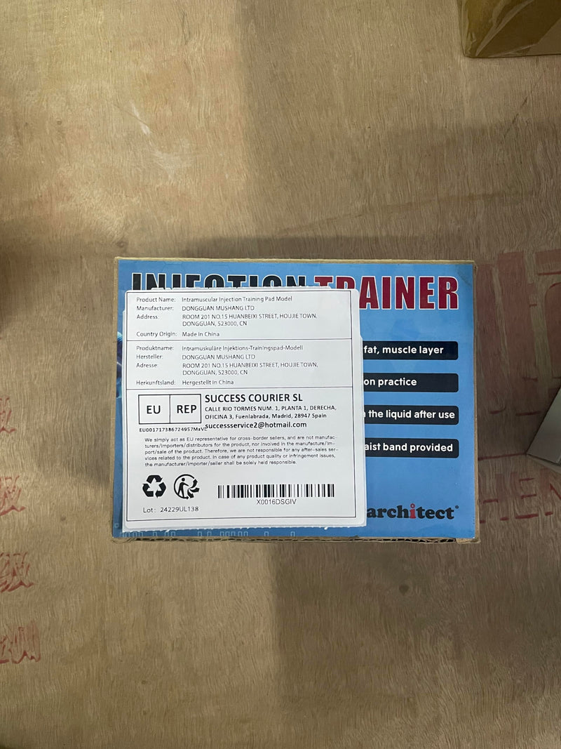 [Australia] - Medarchitect Intramuscular Injection Training Pad Model with 3 Skin Layers IM, SQ, ID Injection Simulator Practice Tool for Medical Education to Student, Nurse, Doctor Educational Supplier 