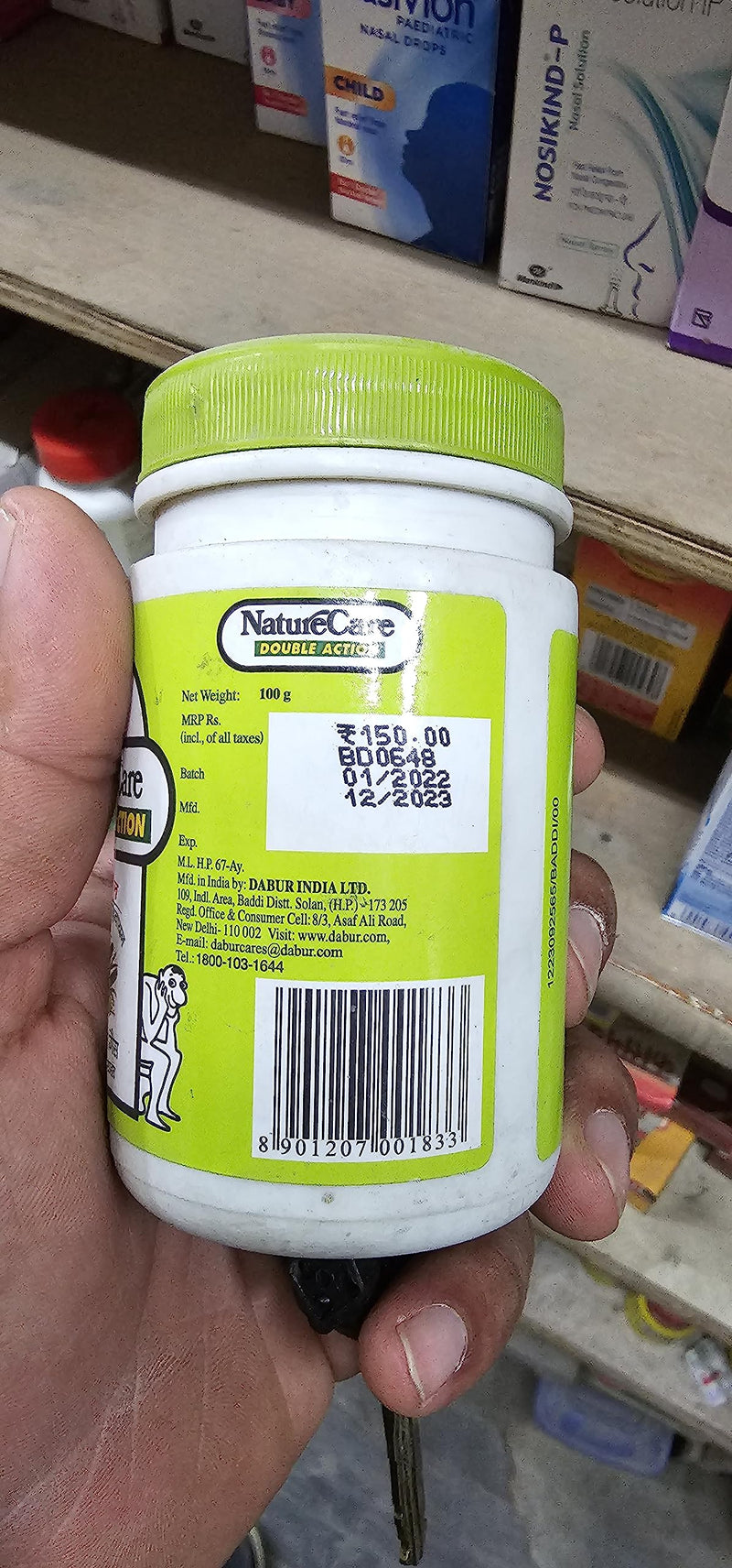 [Australia] - Dabur 2 X Naturecare Double Action Isabgol (2 X 100G) Triphala/Trifala + Ajwain (Bishop's Weed) Relief from Constipation & Gas 