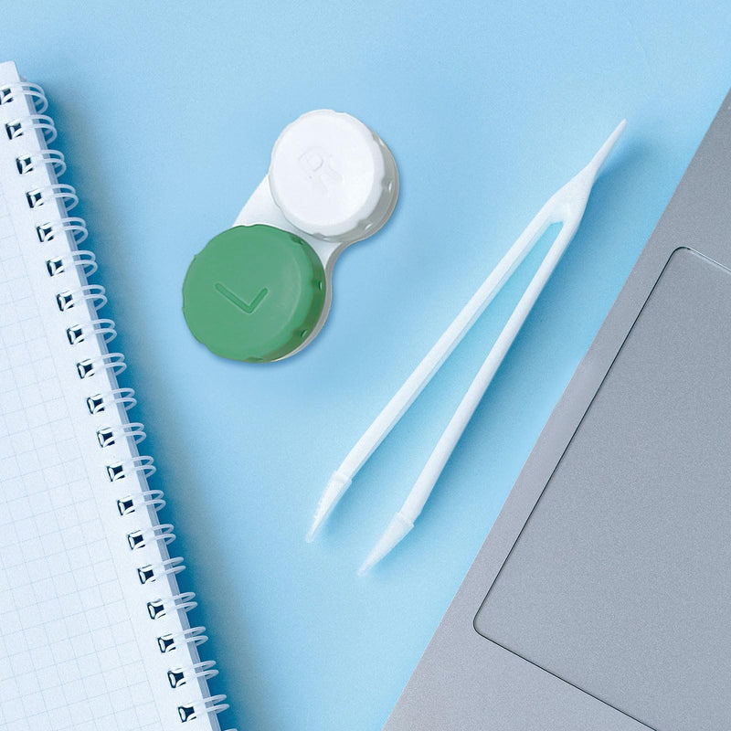 [Australia] - EUPSIIU 25 pieces contact lens case, travel contact lenses set, glasses case, portable, protective case for contact lenses and integrated mirror, contact lenses, for home and travel, on the go (25 pieces), 25 pieces. 