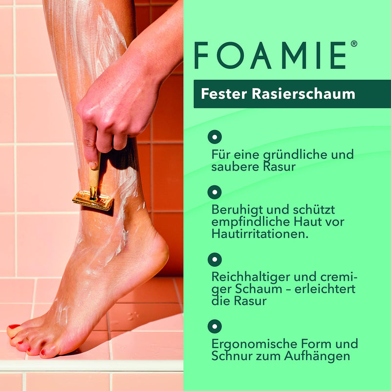 [Australia] - Foamie Solid Shaving Foam for Men and Women, Shaving Foam Aloe Vera & Avocado Oil for Gentle Body Shaving, Nourishing Shaving Cream to Protect the Skin During Wet Shaves (Pack of 2) 1 Piece (Pack of 2) 