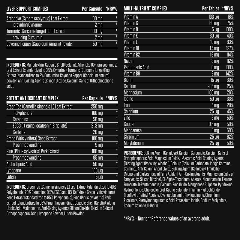 Applied Nutrition Black Stak - Complete Performance Complex - 30 All-in-One Sachets for Health and Immune Support with Multivitamins Antioxidants Aminos Minerals Enzymes and More