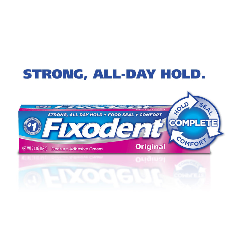 Fixodent Complete Original Denture Adhesive Cream, 2.4 oz, Pack of 2 2.4 Ounce (Pack of 1)