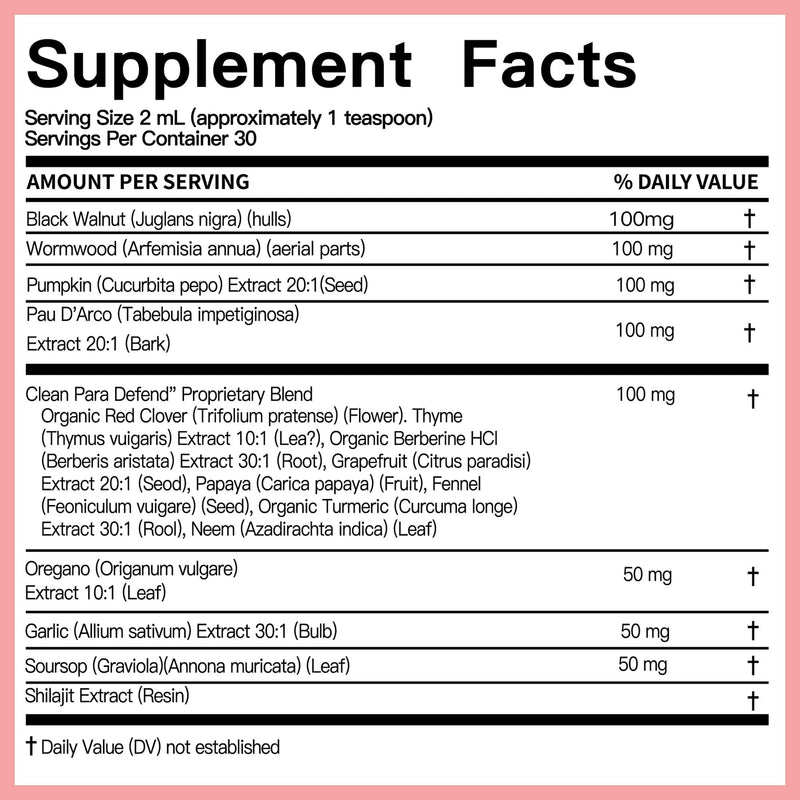 Black Walnut Wormwood Parasite Cleanse, Wormwood Black Walnut Clove Cleanse Drops, Rapid Gut Cleanse & Digestive Health, Alcohol-Free Gut-Friendly for Adults and Children, 2 Bottles