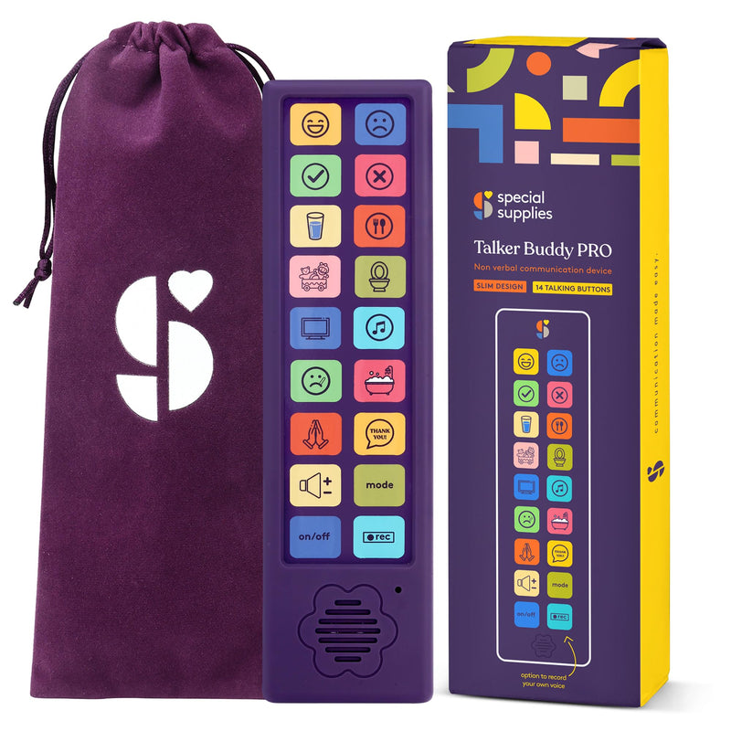 [Australia] - Special Supplies AAC Communication Device for Speech Therapy, Talker Buddy Communication Device for Non Verbal Kids & Adults, Autism Talking Aids for Home or School, Travel Bag, Recording Option 