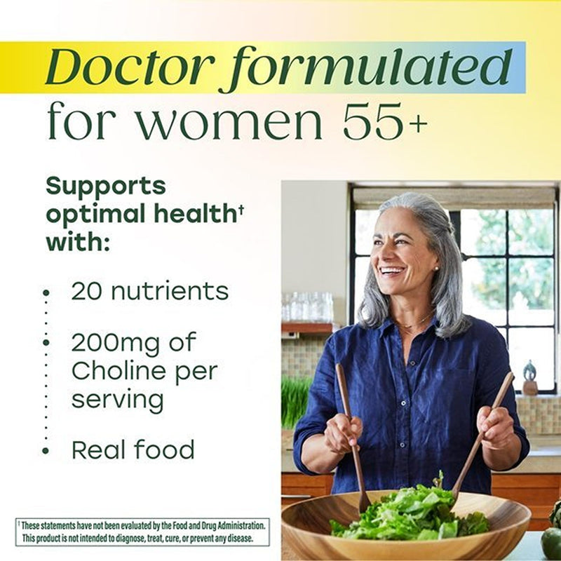 MegaFood Advanced Multivitamin for Women 55+ Doctor Formulated, 120 Tablets | For Healthy Aging, Immune Support, Bone and Brain Health, Choline, Methylated B12, Methylfolate, Vegetarian, 60 Servings Unflavored 120 Count (Pack of 1)
