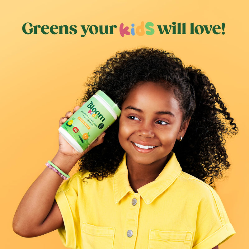 [Australia] - Bloom Nutrition Superfood Greens Powder for Kids, Digestive Enzymes, Probiotics, Prebiotics, Gut Health, Chlorella, Green Juice Mix w/Beet Root Powder (25 Servings (Pack of 1), Tropical Punch) 25 Servings (Pack of 1) 