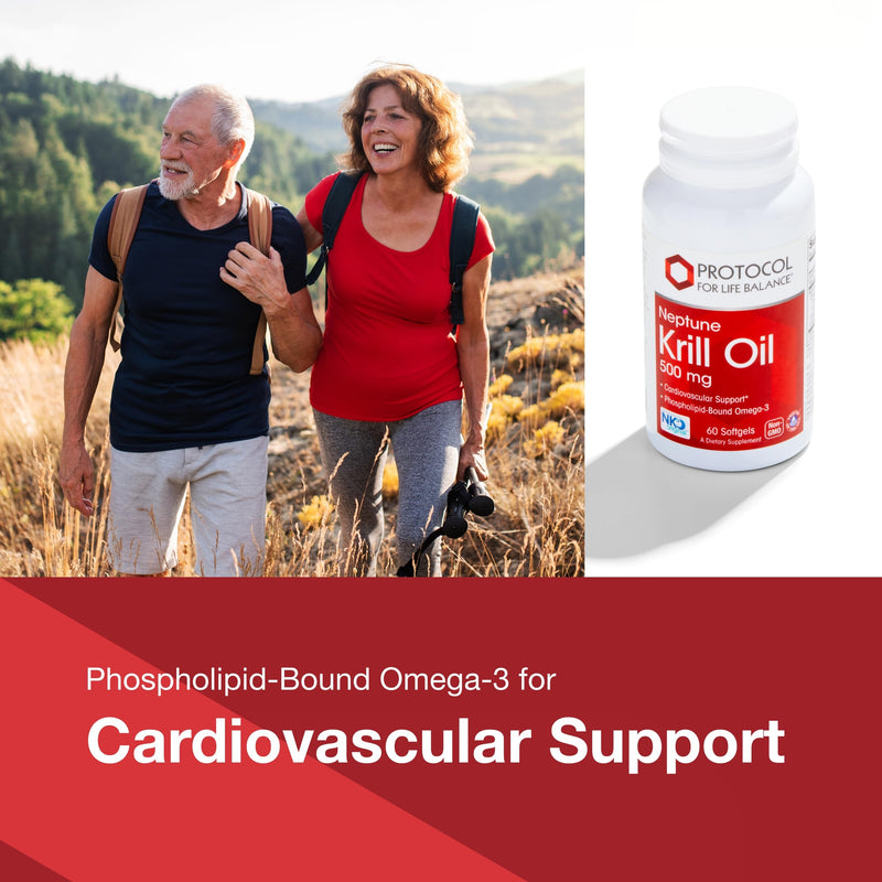 [Australia] - Protocol Krill Oil 500mg - Krill Oil Supplement - DHA & EPA - with Astaxanthin - Supports Heart, Brain, Joints* - Non-GMO & Halal - 60 Softgels 