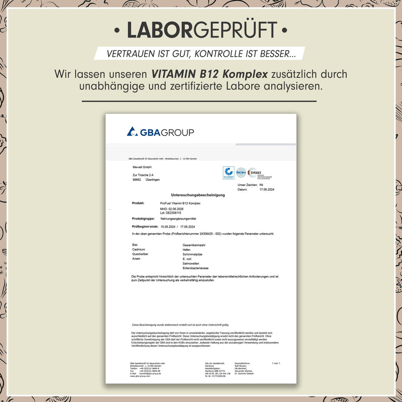 [Australia] - Vitamin B12 complex - 365 tablets - 500 µg Vit B12 high dose with methylcobalamin, adenosylcobalamin & hydroxocobalamin B12 in a ratio of 4:1:1 - without unwanted additives - 100% vegan 1x 365 tablets 