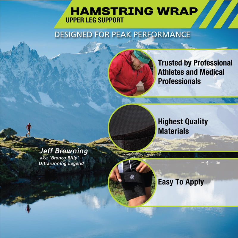 Pro-Tec Athletics Hamstring Compression Wrap , Black