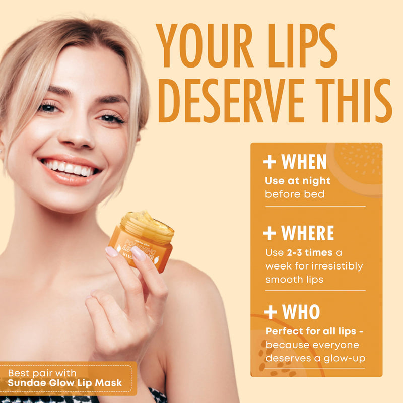 [Australia] - Lip Scrub with Mango Vanilla ‚Äì Exfoliates, Hydrates & Repairs ‚Äì Smooths, Softens & Revitalizes Dry Lips ‚Äì Dermatologist Tested, Korean Skin Care ‚Äì Clean Beauty, Cruelty-Free ‚Äì 1 Pack 