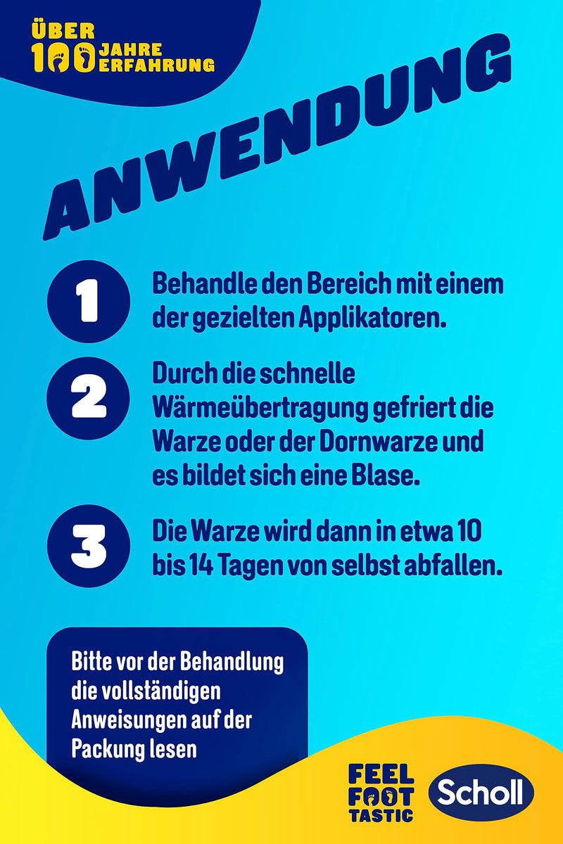 [Australia] - Scholl wart remover Freeze 16 sticks for hands and feet, for the treatment of large and small warts, easy to use, 80 ml 