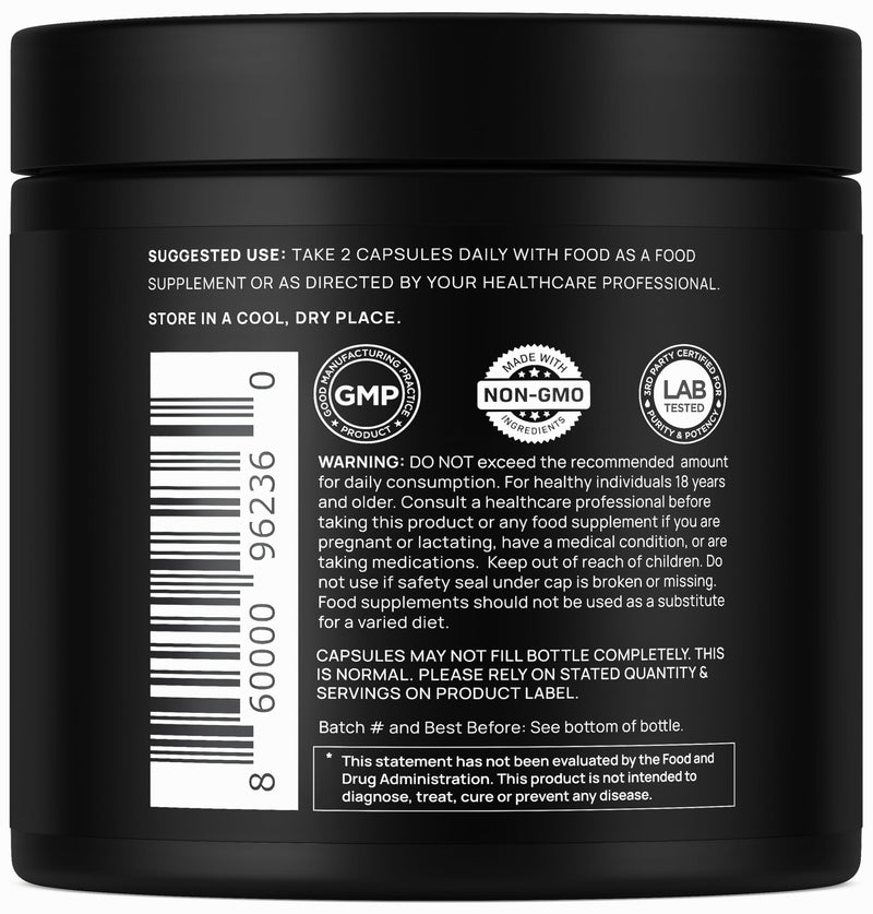 40x Strength Organic Black Maca Root w. Ashwagandha - #1 Highest Potency Maca Root Capsules for Men 40:1 Black Maca Root Powder Extract - 100% Pure Gelatanized Maca Peruana + Ashwagandha for Men Women