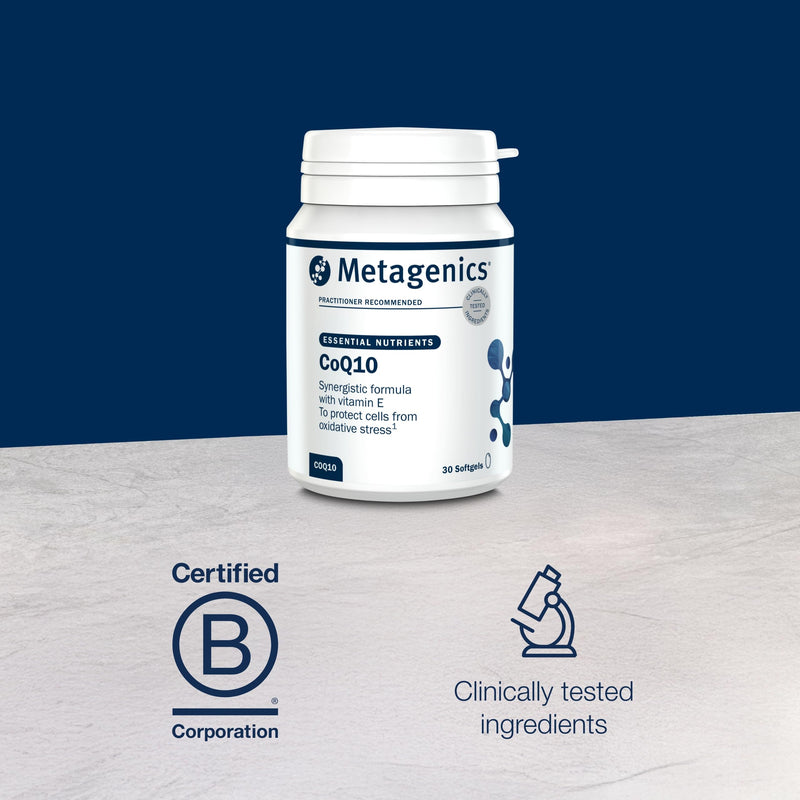 Metagenics - CoQ10 100 mg - High-Potency Coenzyme Q10 - with Vitamin E - for Cell Protection - 30 Capsules