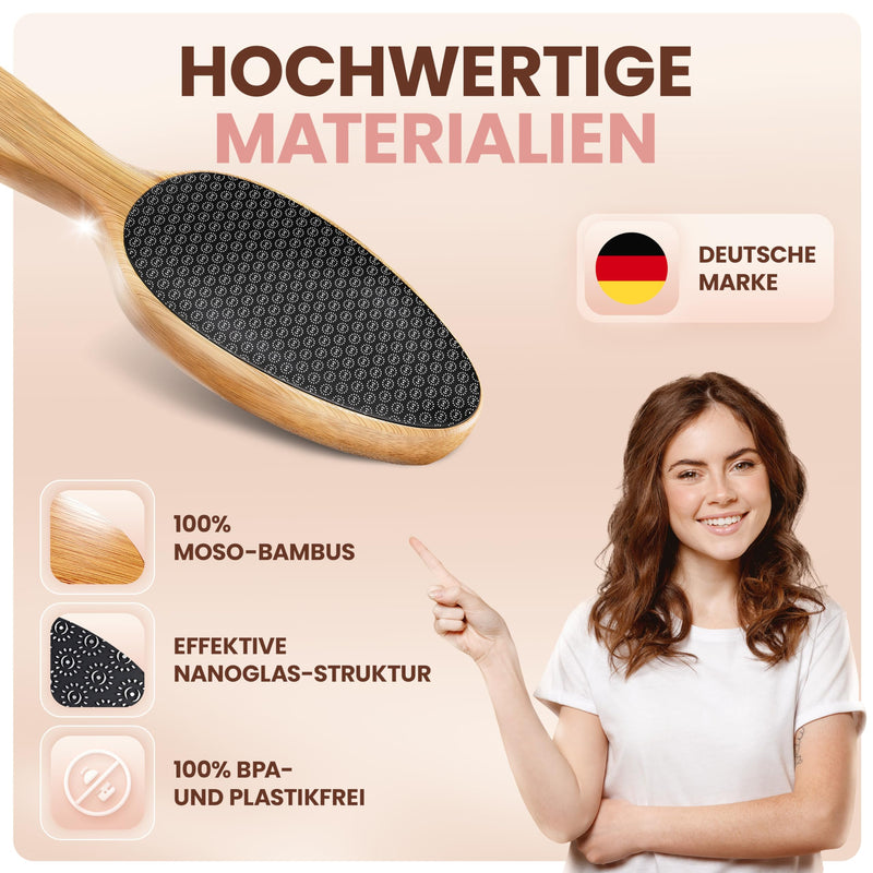 [Australia] - BAMBUA callus remover - (100% plastic-free) Highly effective callus file with nano glass - for foot care for beautiful feet - callus rasp - premium callus plane for removing calluses from the foot 