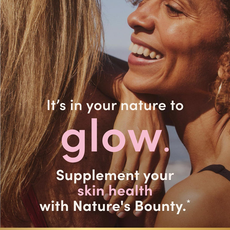 Nature's Bounty Vitamin C and Hyaluronic Acid Supplement, Supports Glowing Skin, Immune Function & Collagen Production, 120 Capsules - 60 Day Supply, Optimal Solutions Supplements for Skin Health 120 Count (Pack of 2)