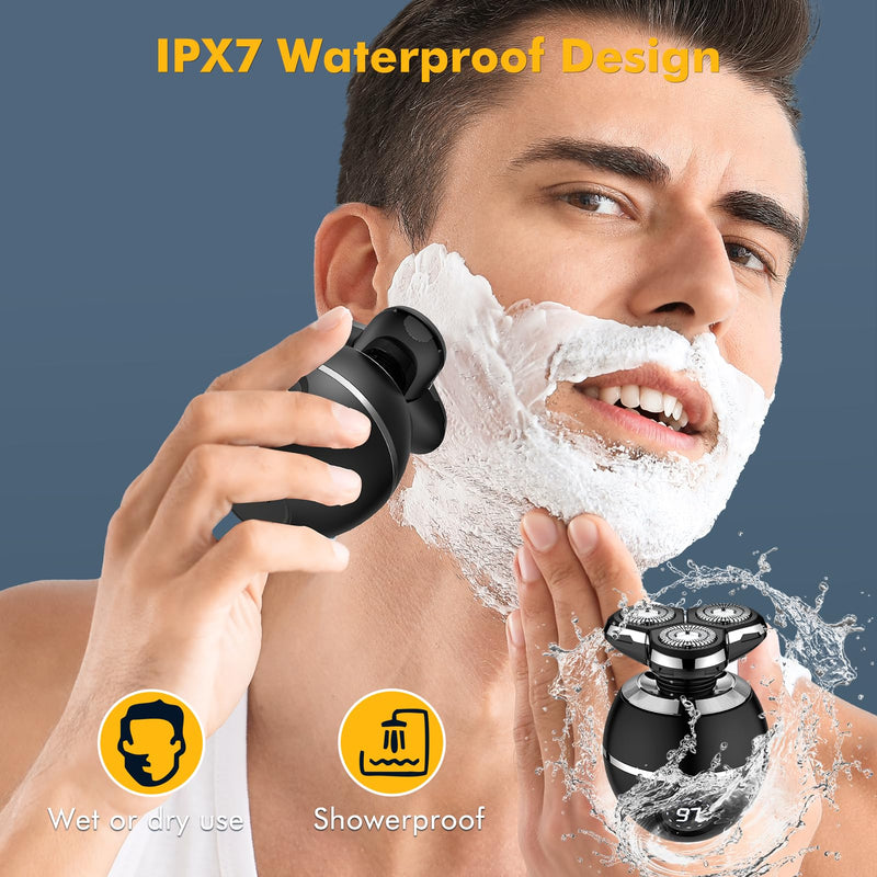 [Australia] - Electric Razor for Men, 2025 Upgrade Electric Shavers for Men, Cordless Rechargeable Shaver for Men, Wet/Dry Mens Shaver Face Shaver, Quick Electric Razor Grooming Kit 