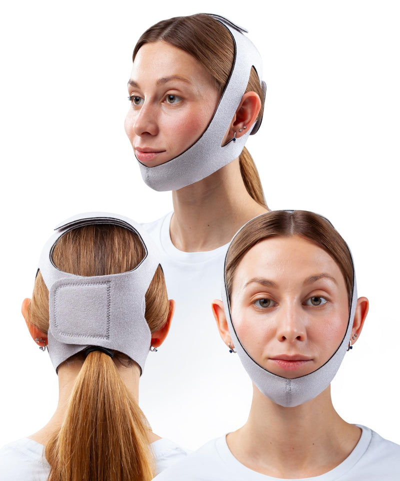 [Australia] - Brison Anti Snoring Chin Strap - Adjustable Snore Stopping Device Face Mask Bandage Keeping Mouth Closed - No Dry Mouth Nasal Breathing Women Men - L/XL 