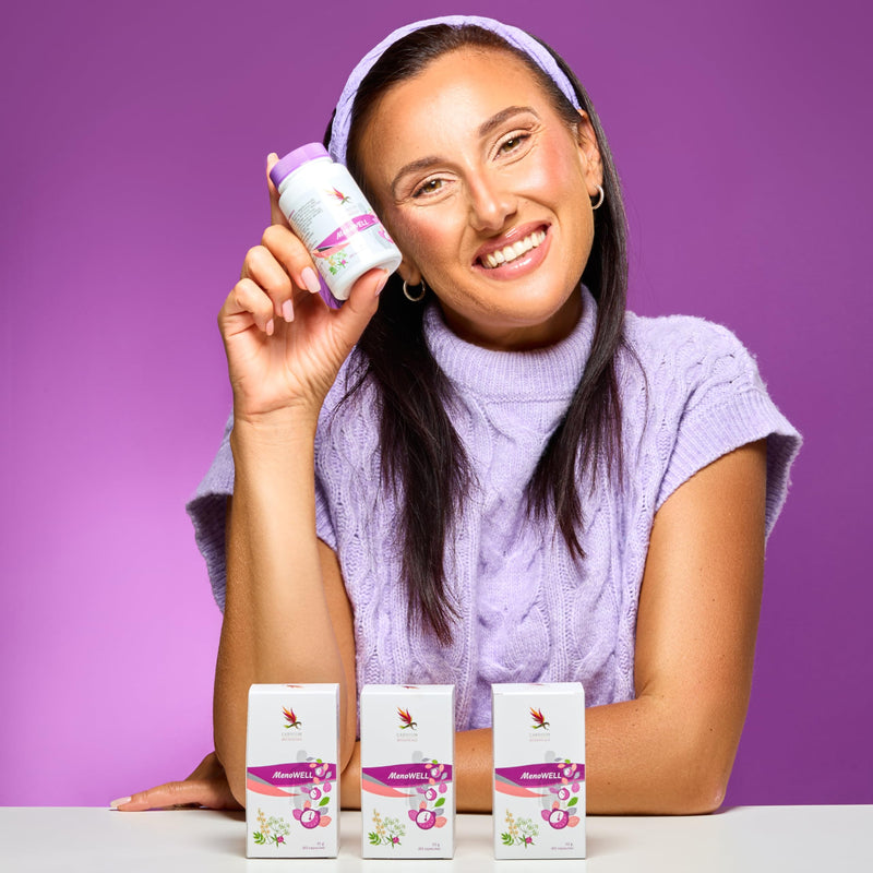 [Australia] - Carnium Botanicals MenoWELL - Meno Complex Menopause for Women - Angelica Sinensis, Raspberry Leaf, Soy Extract and Wild Yam Root - 60 vegan capsules 