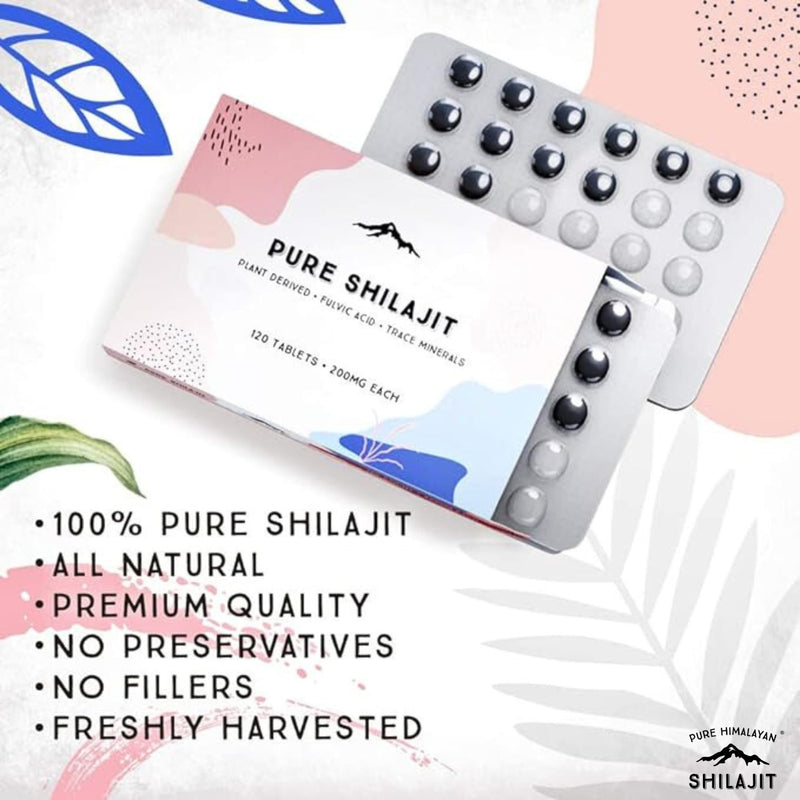 [Australia] - Pure Himalayan Shilajit Dry Drops (90 Tablets - 200mg each) Maximum Potency Pure Shilajit for Men with 85+ Trace Minerals & Fulvic Acid for Metabolism, Energy & Immune Support 90 Count (Pack of 1) 