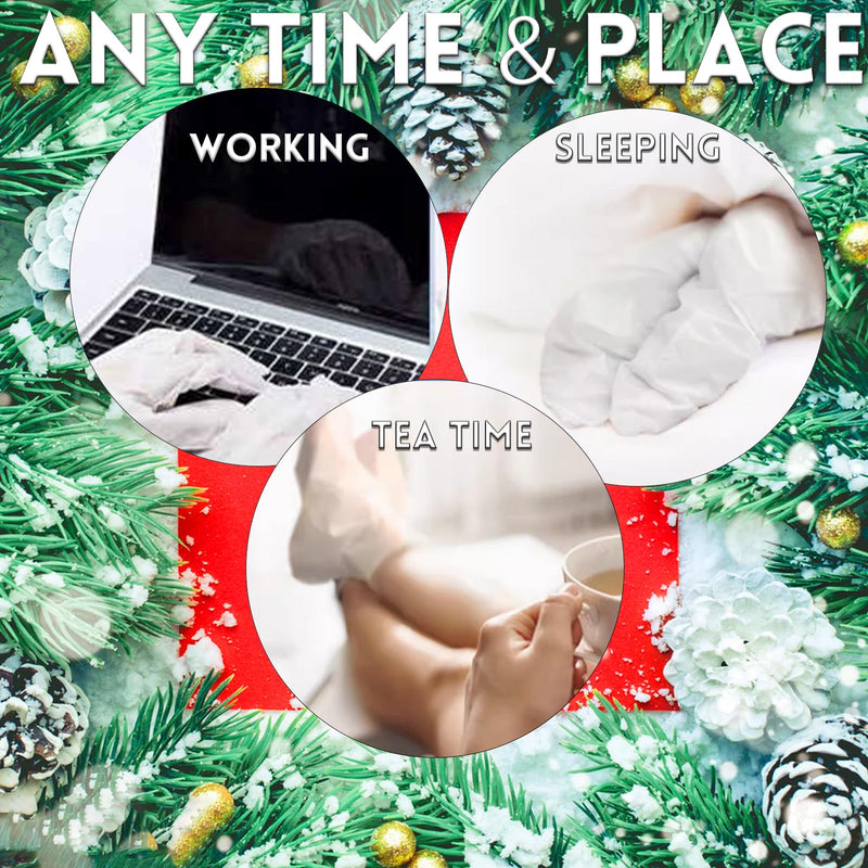[Australia] - Foot Mask Hand Mask Christmas Gifts Hydrating Moisturizing 12 Packs Gloves & Socks Intensive Repairing Masks Peeling Mask for Women Dry Cracked Set Coconut Oil Tea Tree Extract Elitzia ETXJ2409 Rose+Tea Tree 