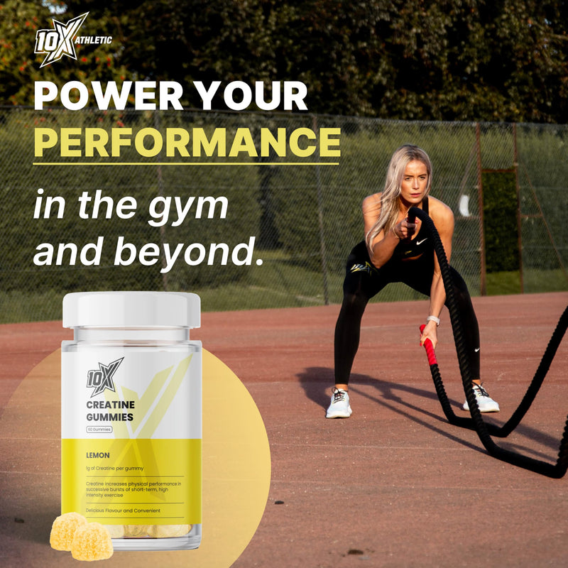 Creatine Gummies – Lemon | 1g Creatine Monohydrate | Vegan | Muscle, Strength & Brain Support | Women’s Hormone-Friendly | Pre workout Creatine Supplement | 60 Gummies (20 Servings)