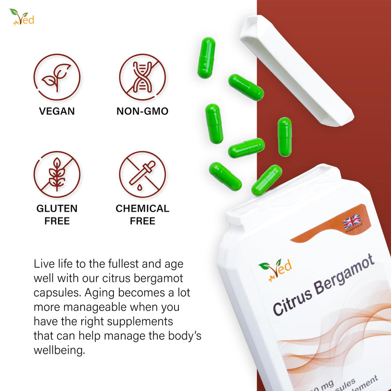 [Australia] - Ved Citrus Bergamot, organic citrus bergamot extract, 500 mg, 90 capsules (3 month supply) 