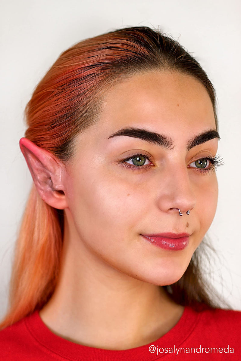 [Australia] - Graftobian Elf Ear Complete Makeup Kit - Elf Ears with Spirit Gum Adhesive and Skin Tone Makeup - for Cosplay, Halloween Costumes, & Theater - Full Color Instructions 