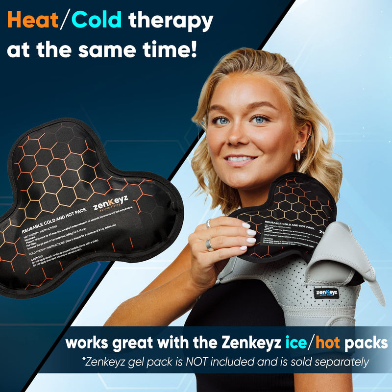 [Australia] - ZENKEYZ Shoulder Brace for Men & Women, Size rage XS-3XL, Torn Rotator Cuff, Tendonitis, Dislocation, Pain, Neoprene Shoulder Compression Sleeve Wrap (Copper Compression, L/XL) Copper Infused Black 