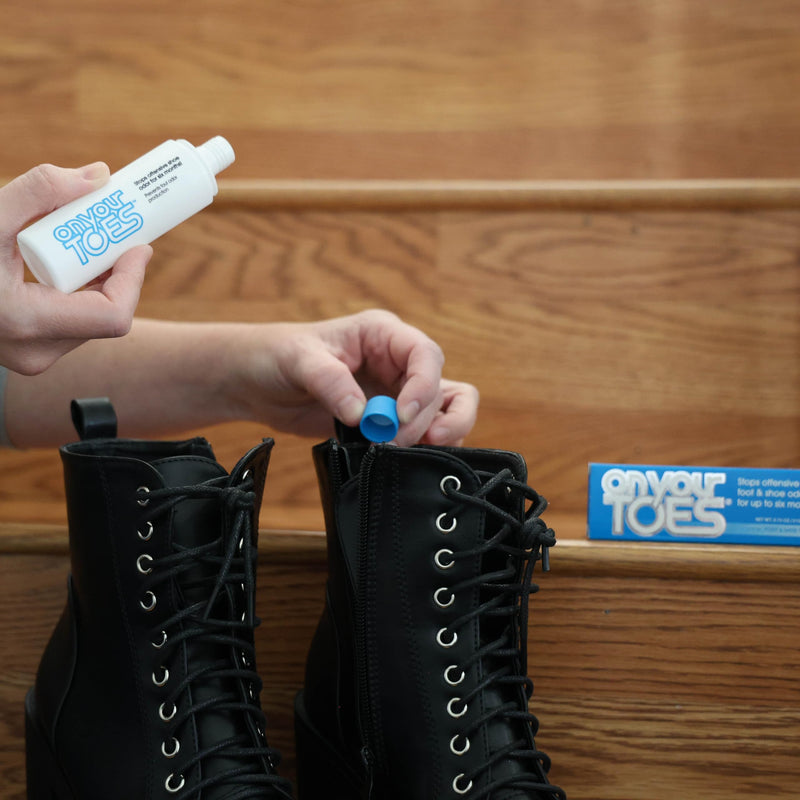 On Your Toes Foot Powder, Natural Aluminum-Free Shoe Odor Eliminator 1-Pack | Fast-acting, long-lasting, no perfume, podiatrist recommended, up to 3 pairs of shoes per bottle for kids, men & women, USA 0.75 Ounce (Pack of 1)