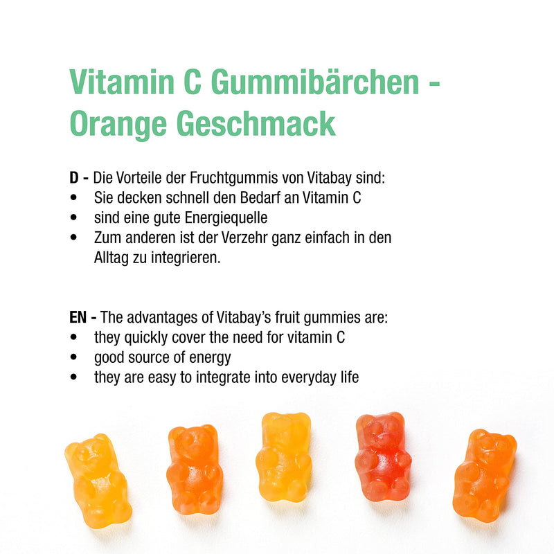 [Australia] - Vitabay Vitamin C Gummies for Children High Dose 160mg - For Immune System 120 Vitamin C Gummies Children - Vitamins Gummies with Orange Flavor Healthy & Delicious Fruit Gummies Gummies Vitamin C 360 g (Pack of 1) 