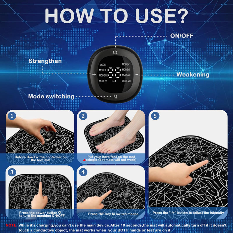 TENS& PMS, Transcutaneous Electric Nerve Stimulation, EMS Foot Massage for Muscle Relaxation and Pain Relief