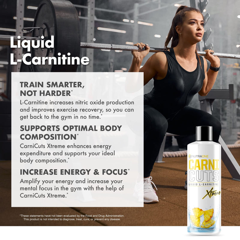[Australia] - NutraOne Carnicuts Xtreme, L-Carnitine Liquid Supplement Stimulant Free (Pineapple - 31 Servings)* 