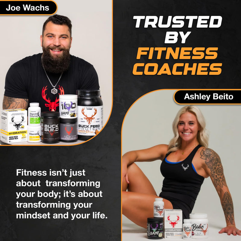 Bucked Up Pre-Training Powder | Performance Supplement with Beta-Alanine, Citrulline Malate & Caffeine | Sugar Free | Orange Cream Flavour| 25 Servings