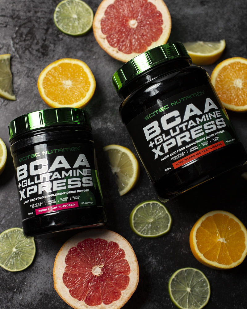 Scitec Nutrition BCAA + Glutamine Xpress – Essential Amino Acid Blend – with 5g 2:1:1 BCAAs – 5g Glutamine – Fortified with Taurine, 300 g, Watermelon 300 g (Pack of 1)