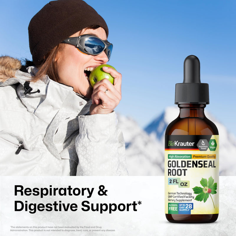 [Australia] - Goldenseal Root Supplement Drops - Organic Goldenseal Tincture - Vegan, Alcohol & Sugar Free Liquid Extract - 2 Fl.Oz. 2 Fl Oz (Pack of 1) 