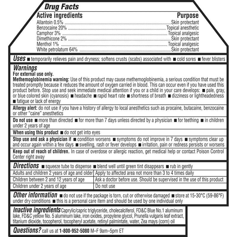 [Australia] - Orajel Moisturelock Cold Sore Symptom Treatment, Cream 0.105 oz (Packaging May Vary) 